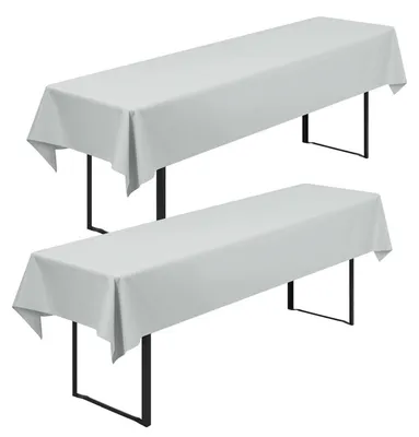 Produktbild von Biertisch Hussen 2 Stück 250x100cm Hellgrau Polyester Waschbar