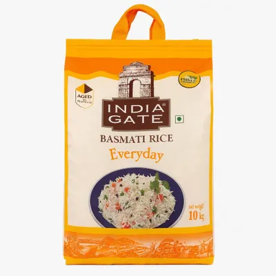 Zdjęcie produktu dla Ryż basmati India Gate Everyday 10 kg – długoziarnisty sypki delikatny