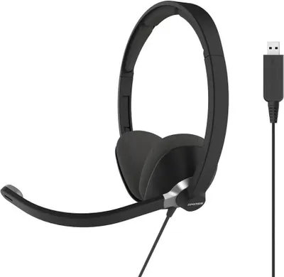 Produktbild von Koss CS300 USB, Kabelgebunden, Büro/Callcenter, 20 - 22000 Hz, Kopfhörer, Schwarz