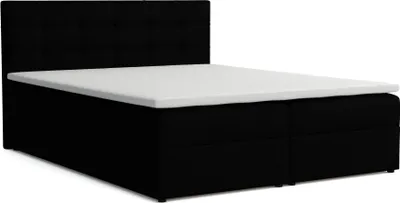 Produktbild von VENASI JESSA Boxspringbett 180x200 mit Bettkästen H2/H3 Matratze SCHWARZ