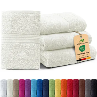 Produktbild von 4er-Set ARIZONA Handtuch-Serie von AR Line – 100% Baumwolle, 500 g/m², 4er-Set Handtücher 50x100 cm, Natur