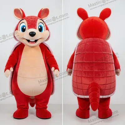Obrázek produktu pro Červený MASTICOT plyšový maskot pásovce