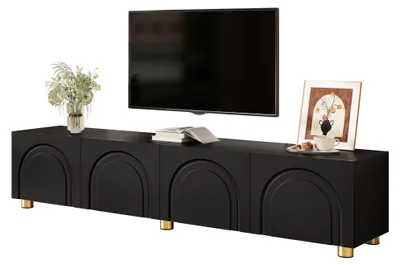 Produktbild von Lowboard / TV‑Schrank / TV‑Lowboard mit Bogenrelief, für Wohnzimmer