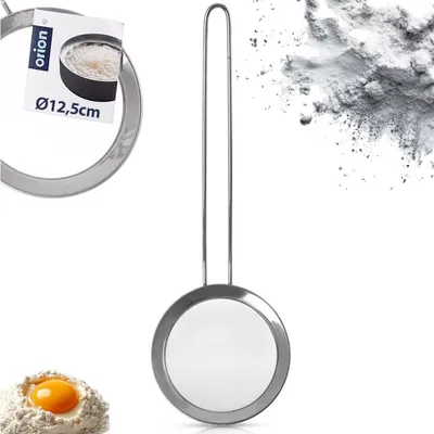 Image de Orion | Passoire de cuisine en acier - avec poignée - 12,5 cm - Usage polyvalent dans la cuisine - Résistant au lave-vaisselle