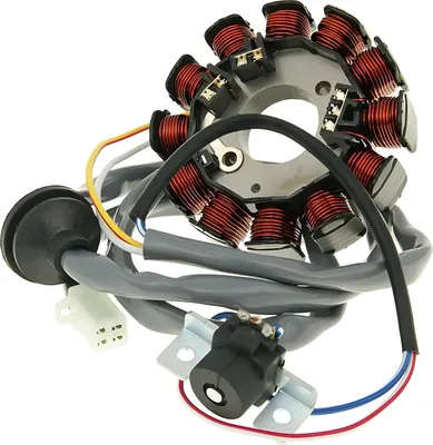 Image de Lichtmaschine Stator 12 Zündspulen für mit Ducati Zündung (03-) Aprilia, Amico (1991-1992), (ab 1993), GL, Sport, SR 50 (bis 1994), Area 51, Gulliver, Rally, Sonic, SR, SR50, Benelli, 491, K2, Naked, Beta, Ark , Chrono, CPI, Bingo, Hussar 10mm, Popcorn KTM, Go, Quadra, Tempo, Malaguti F12 Phantom, F15 Firefox, MBK, Booster, Equalis, Evolis, Fizz, Flipper, Mach G, Nitro, Ovetto, Slider, PGO, Big Max, G-Max, T-Rex, Revonec, GTX, Rex, Rexy, Silverstreet, Escape, Yamaha Aerox, Axis, Bws, Jog R, RR, N...