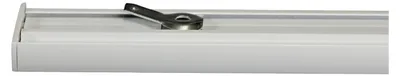 Produktbild von Garesa Gardinenschiene Flächenvorhangschiene Smart, 2-läufig, Weiß, Aluminium, inkl. Gleiter, Deckenmontage, geeignet für schwere Vorhänge, 220 cm