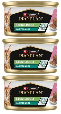 Zdjęcie produktu dla Purina Pro Plan Adult Maintenance Sterilised 3x85g Mokra Karma Dla Kota Wilgotny Pasztet z Łososiem i Tuńczykiem