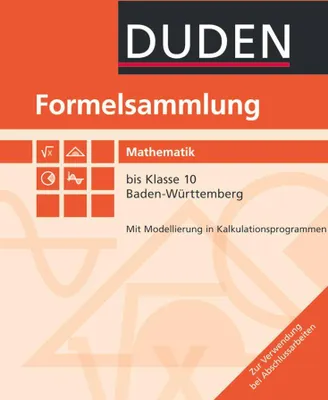 Produktbild von Formelsammlung Mathematik bis Klasse 10. Baden-Württemberg