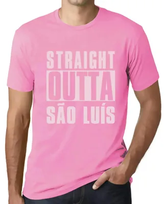 Produktbild von Herren Grafik T-Shirt Straight Outta São Luís Öko-Verantwortlich Vintage Jahrgang Kurzarm Lustige Druck Geburtstag Geschenk Mann