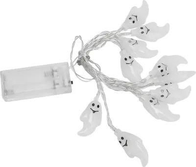 Image de Lampe d'Halloween 10LED alimentée par piles Lampe fantôme décorative pour l'intérieur, l'extérieur et la fête