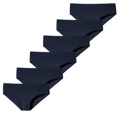 Produktbild von Schiesser Damen Panty Invisible Light 6-Pack nachtblau - Größe 36