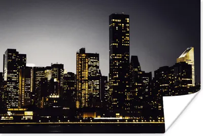 Produktbild von MuchoWow® Poster New York - Beleuchtung - Lampe 60x40 cm - Schlafzimmerdekoration