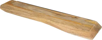 Produktbild von Wandboard Liora | Mangoholz massiv | Farbe: Natur/Rau | 80x20 cm | 35 mm Starkes Regal/Steckboard | Baumkante | gegenläufig abgeschrägte Kanten