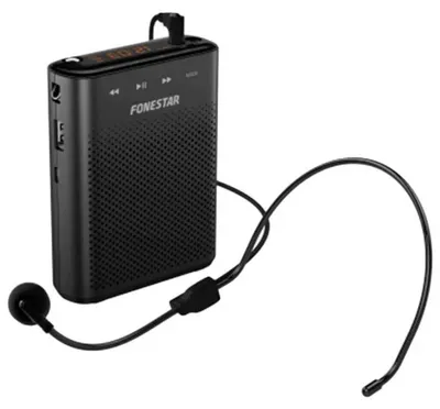 Image de Fonestar ALTA-VOZ-30 Amplificateur vocal portable USB/MicroSD/MP3 Noir