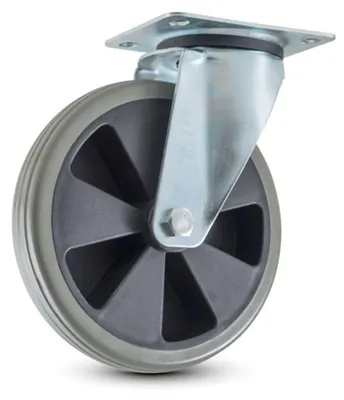 Produktbild von PU-Lenkrollen 200 mm, grau