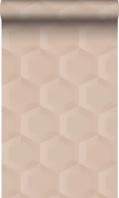Produktbild von Origin Wallcoverings Tapete 3D Wabenmuster Hellrosa 53 cm x 10.05 m