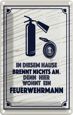 Produktbild von vianmo Blechschild 18x12 cm In diesem Hause brennt nichts an Spruch Zitat