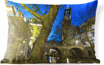 Produktbild von MuchoWow® Outdoor Kissen - Utrecht - Boom - Wasser - 60x40 cm - Wetterfest - Lounge Kissen - Zierkissen - Kissen für Innenräume