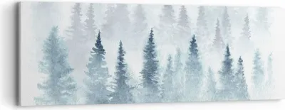 Produktbild von Bild auf Leinwand - Leinwandbild - Bäume Wald Natur - 90x30cm - Wand Bild - Wanddeko - Wandbilder - Leinwanddruck - Bilder - Kunstdruck - Wanddekoration - Leinwand bilder - Wandkunst - AB90x30-3981