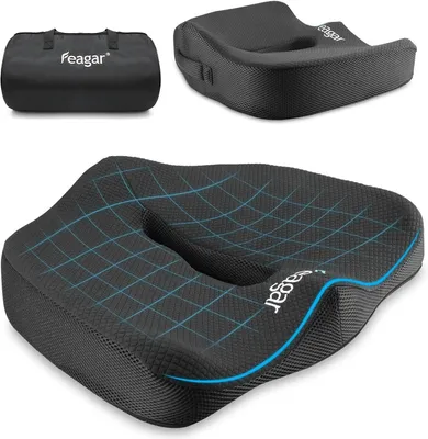 Immagine prodotto di Cuscino per seduta Feagar, cuscino ortopedico in memory foam, cuscino ergonomico per sedia da ufficio, sedia a rotelle e sedile auto, cuscino