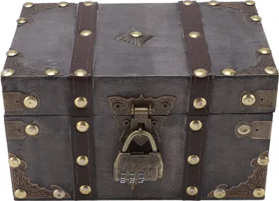 Obrázok produktu pre Hölzerne Schatzkiste Vintage -Stil codiertes Schloss Legierung Tipping Langlebiger Holzweite Juwelierschachtel