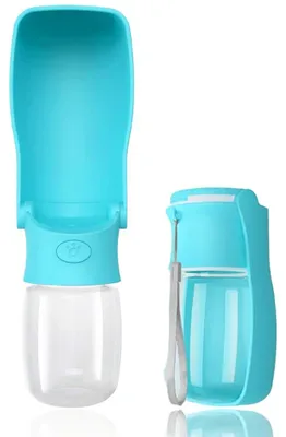 Image de Gourde pliable pour chien - 350 ml ou 570 ml - Fontaine à eau pour chiens - Sans fuite - Pour chiots, petits et grands chiens