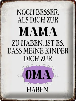 Produktbild von Blechschild  Mama noch besser dich zur Oma, 40 x 30 cm, Blechschilder