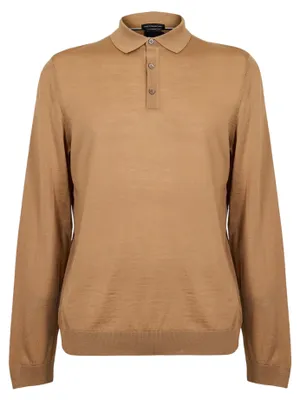 Immagine prodotto di Boss - Polo da uomo "Lanciomne", maniche lunghe GT14977 (L) (beige medio)