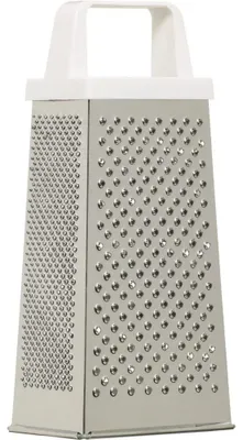 Image de KitchenCraft Râpe à fromage de 4 côtés, Acier inoxydable, 21 cm de haut - Argenté