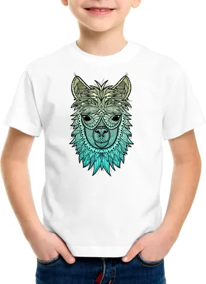 Produktbild von style3 Alpaka Power Kinder T-Shirt nerd hipster lama peru aztek