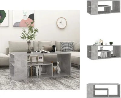 Zdjęcie produktu dla vidaXL Stolik kawowy betonowy szary 100x50x40 cm materiał drewnopochodny - Stoliki kawowe