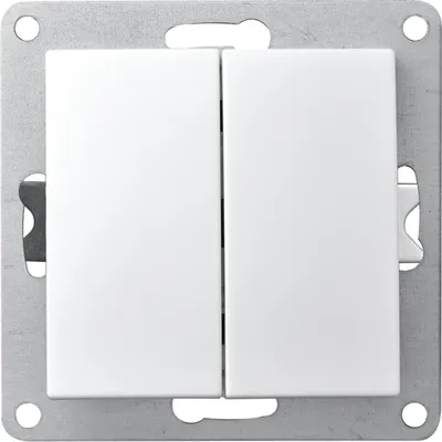 Produktbild von Serien-Schalter McPower "Cup", 2-fach, 250V/10A, UP, weiß, poliert / Hochglanz