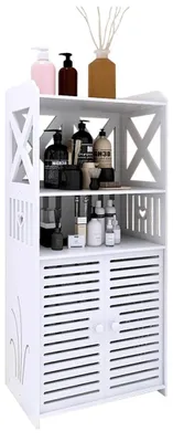 Immagine prodotto di Mobile contenitore angolare - Mobile - 90x40x25 cm - Da montare - Per bagno/soggiorno/cucina - Bianco