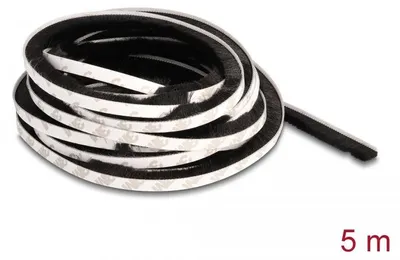 Produktbild von Delock Bürstenstreifen selbstklebend 10 mm - Länge 5 m schwarz