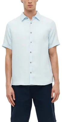 Produktbild von s.Oliver Herren Kurzarmhemd Regular Fit Kurzarm grau/schwarz