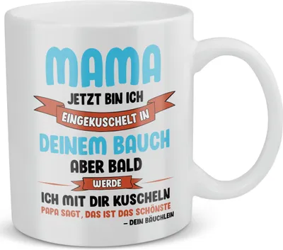 Produktbild von 22Feels Schwangerschaft Geschenk Frauen Werdende Mama Mom To Be Schwanger Babyparty Babyshower Geschenkidee Kaffeetasse Haferl Geburtstag Weihnachten