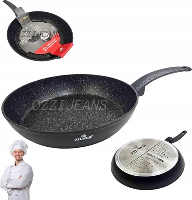 Produktbild von Tefal H05607, Rund, Wok-/Bratpfanne, Grau, Titan, Aluminium, Thermo-Punkt