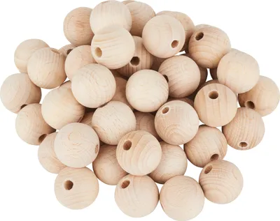 Produktbild von VBS Holzkugeln durchgebohrt "Ø 25 mm" 50 Stück
