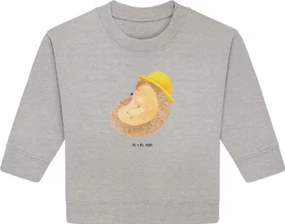 Produktbild von Mr. & Mrs. Panda Organic Baby Pullover Igel Beten 24. - 36. Monat - Heather Grey - Geschenk, Bullover, Gott, Genießen, Leben, Lustige Sprüche, Sonnenhut
