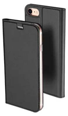 Produktbild von Dux Ducis Flip Tasche Skin Pro Series für iPhone SE (2022) / SE (2020) / 8 / 7 schwarz