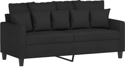 Produktbild von vidaXL 2-Sitzer-Sofa Schwarz 140 cm Stoff
