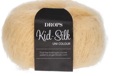 Produktbild von DROPS Kid-Silk 29 Vanille Garn – 75% Kid Mohair 25% Silk | 25g 210m Strick- & Häkelgarn