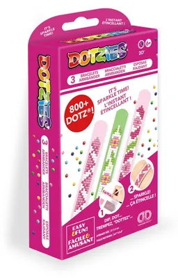 Obrázok produktu pre DOTZIES BY DIAMOND DOTZ - Náramky s diamantovou maľbou ružové