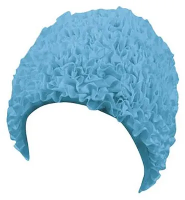 Image de Bonnet de bain à franges Beco pour femme | Tissu | Turquoise**