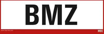 Produktbild von Aufkleber BMZ Brandmeldezentrale selbstklebende Folie nach DIN 14406