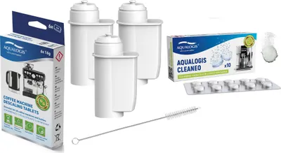 Obrázek produktu pro Siemens AL-Inte sada 3 kávovarů, DecalcNew6, Cleaneo, kartáček AQ-434 - Náhradní filtr Brita Intenza TZ70003 - Odvápňovací tablety TZ80002N