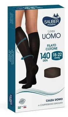 Immagine prodotto di Calza Uomo Cotone 140 Denari Grande Nero
