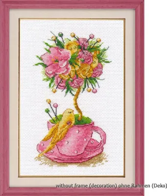 Image de Oven Kit de point de croix "Topiary", motif à compter, 11x18cm