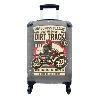 Produktbild von MuchoWow® Koffer Handgepäck Trolley Rollkoffer Kleine Reisekoffer mit 4 Rollen - Motorrad - Retro - Zitat - Cabin Size < 55x40x23 cm & 55x40x20 cm - Fotokoffer - Kabinenkoffer - Boardgepäck - Reise-Box - Reisekoffer - Reisegepäck - Koffer mit Bild - Trolley für Kinder