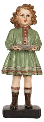 Produktbild von Clayre & Eef Dekorationsfigur Kind 9x8x21 cm Grün Kunststoff